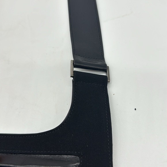 Stuart Weitzman Black Crossbody Mixed Medium Bag - Fabric and leather combo - Picture 4 of 16